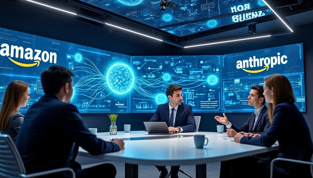 découvrez comment amazon intensifie ses investissements dans anthropic pour s'imposer dans la course à l'intelligence artificielle, en visant à développer des technologies innovantes et à renforcer sa position sur le marché.